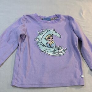 Disney - Frozen - 2/3T Kids Purple Long Sleeve Elsa Shirt